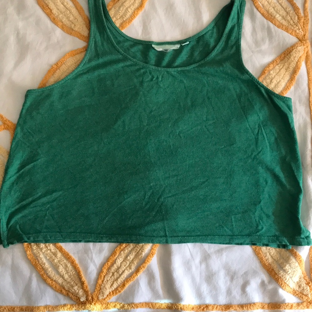 Green Jungmaven hemp cropped tank